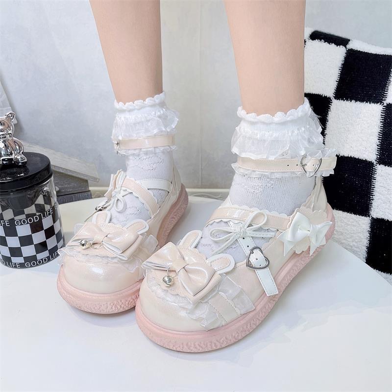 Women Shoes Wedges - Sweet Round Headed Cute Girl Lolita