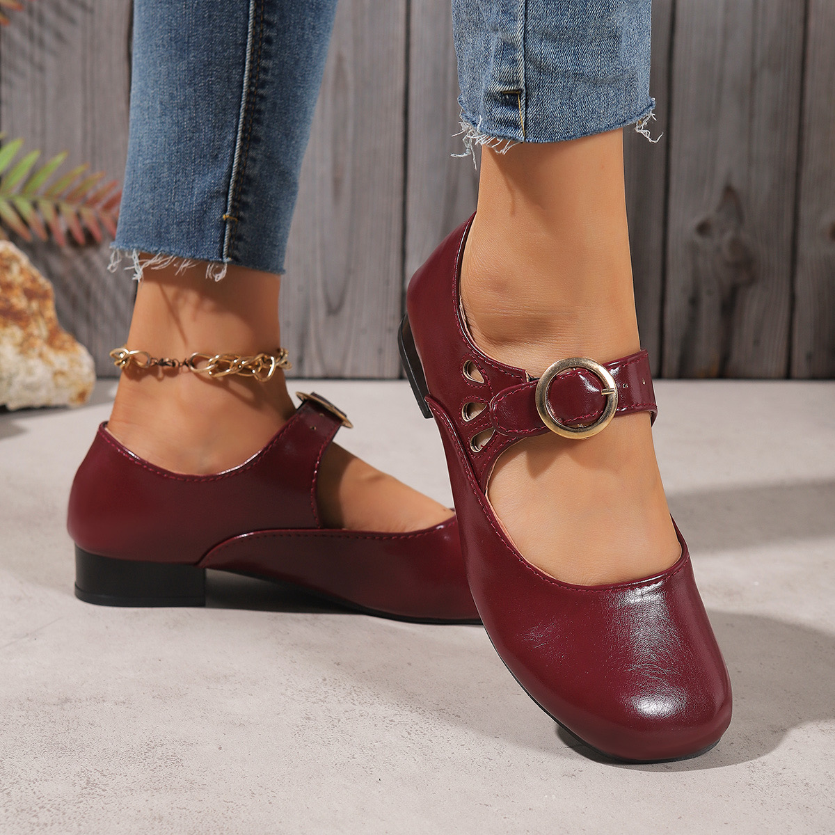 Women's Fashion New Buckle Des - Women'S Shoes Round Toe recension och pris