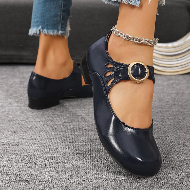 Women's Fashion New Buckle Des - Women'S Shoes Round Toe recension och pris