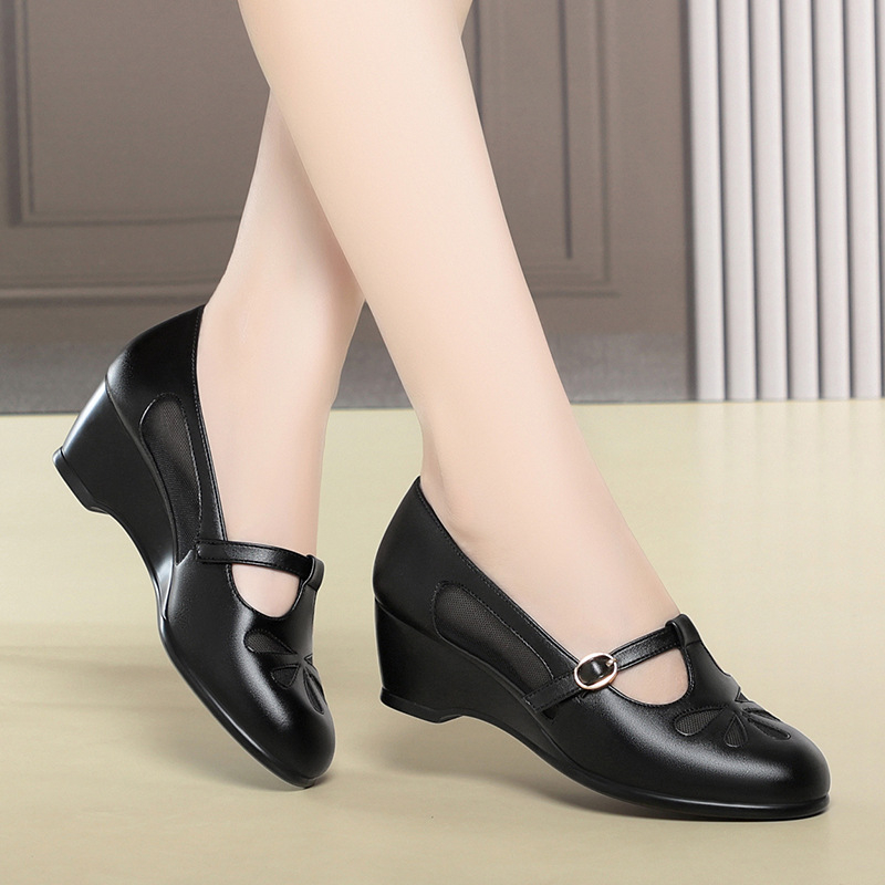 Middle Aged Women Summer Mesh  - Women Shoes Wedges recension och pris