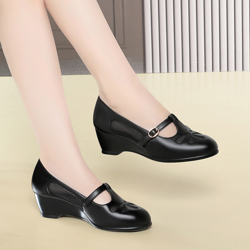 Middle Aged Women Summer Mesh  - Women Shoes Wedges recension och pris