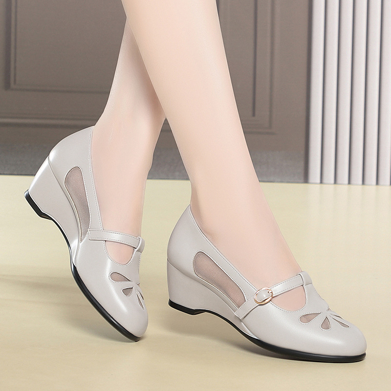 Middle Aged Women Summer Mesh  - Women Shoes Wedges recension och pris