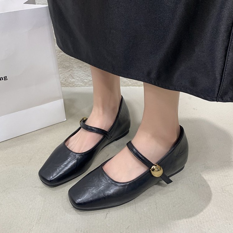 Ultra-Soft Leather Black Flats - Women'S Shoes Round Toe recension och pris