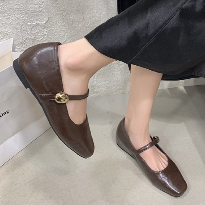 Ultra-Soft Leather Black Flats - Women'S Shoes Round Toe recension och pris