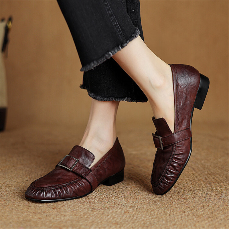 New Autumn Genuine Leather Wom - Women'S Shoes Round Toe recension och pris