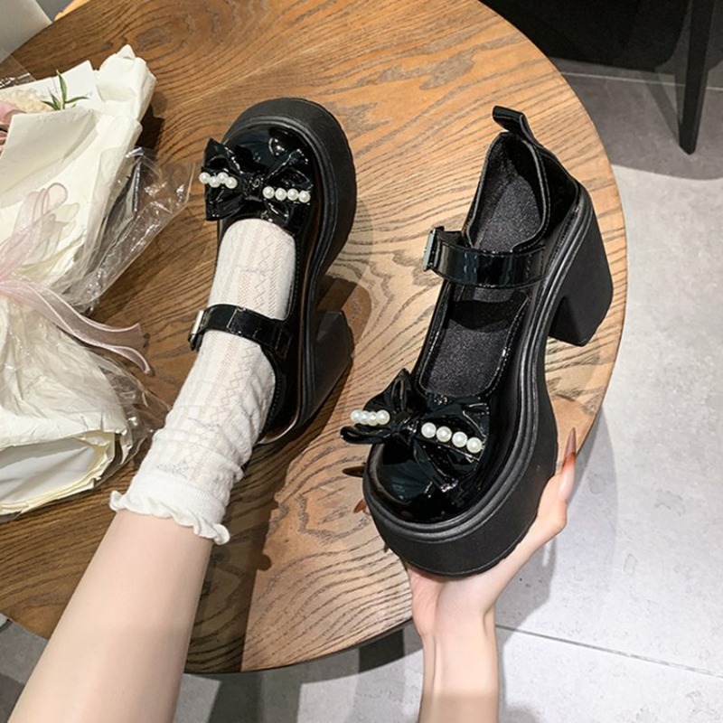 2026 Lolita Shoes Black Super  - Women'S Shoes Round Toe recension och pris