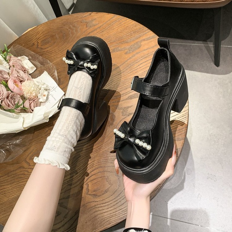 2026 Lolita Shoes Black Super  - Women'S Shoes Round Toe recension och pris