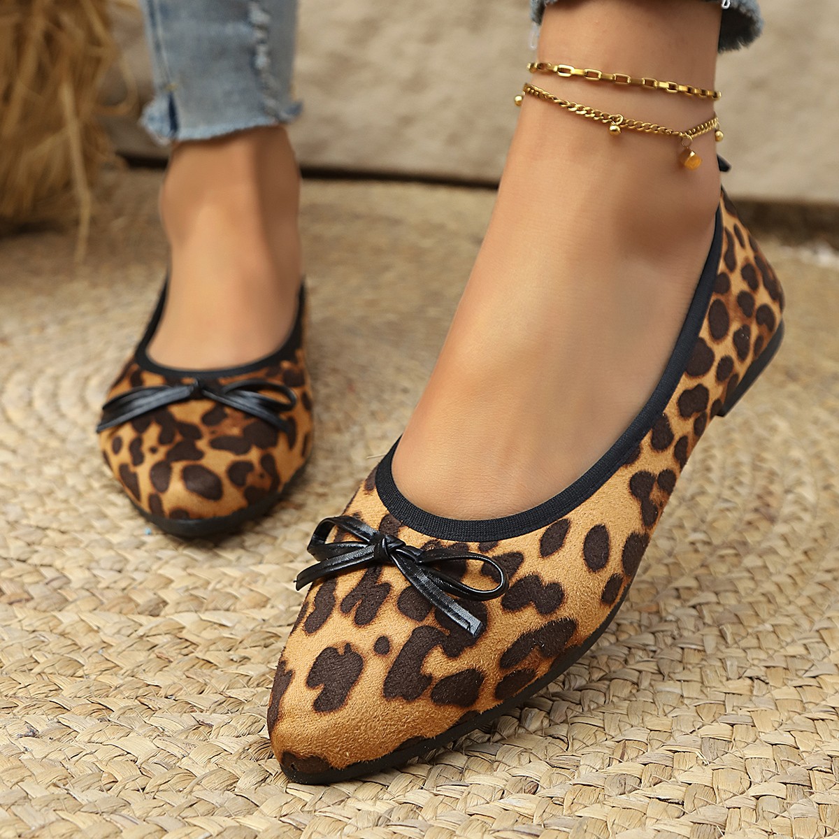 2026 Leopard Flats Women Round - Women'S Shoes Round Toe recension och pris