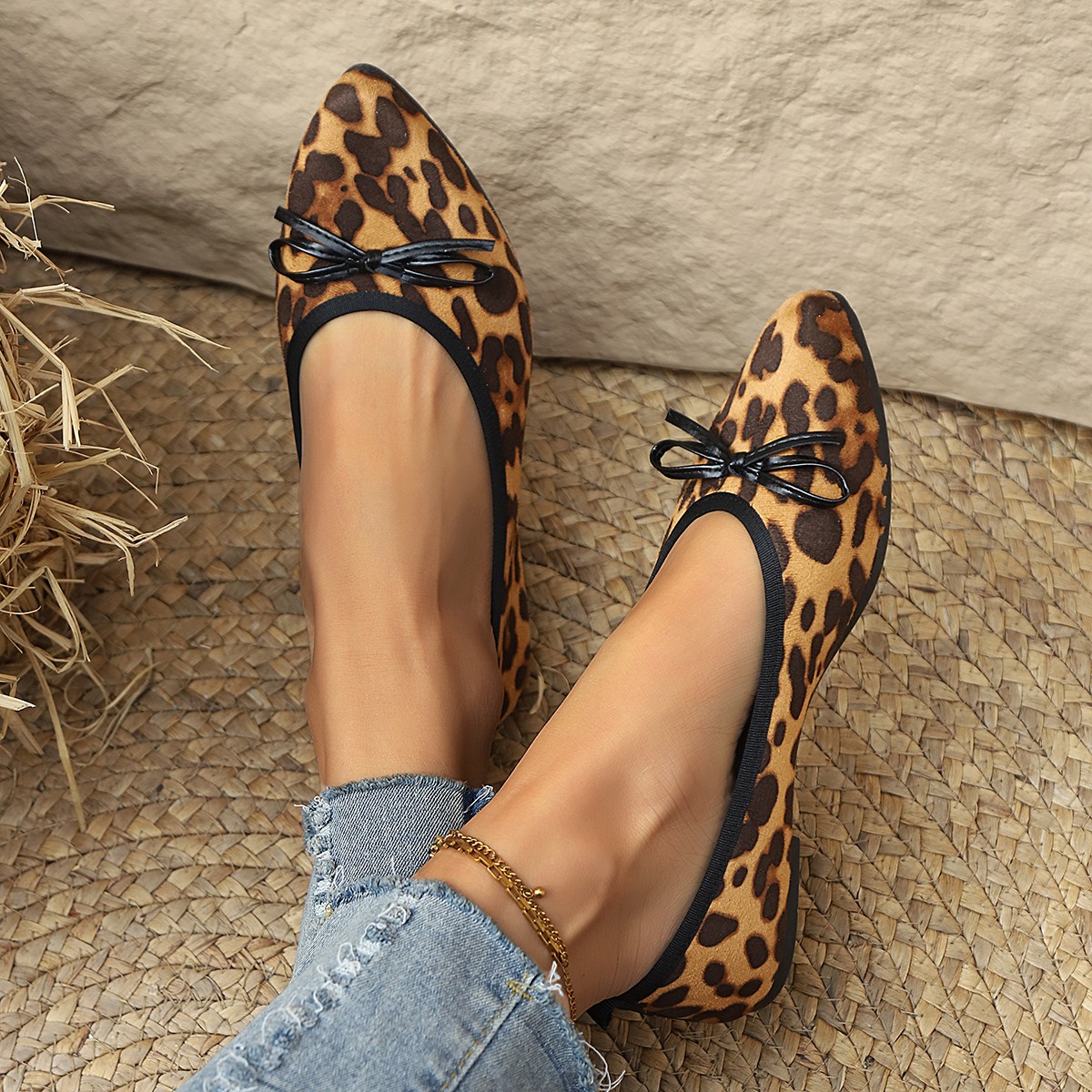 2026 Leopard Flats Women Round - Women'S Shoes Round Toe recension och pris