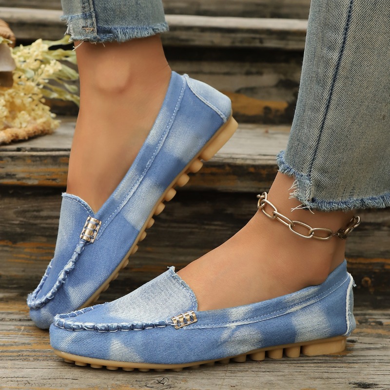 Fashion Light Blue Denim Mocca - Women'S Shoes Round Toe recension och pris