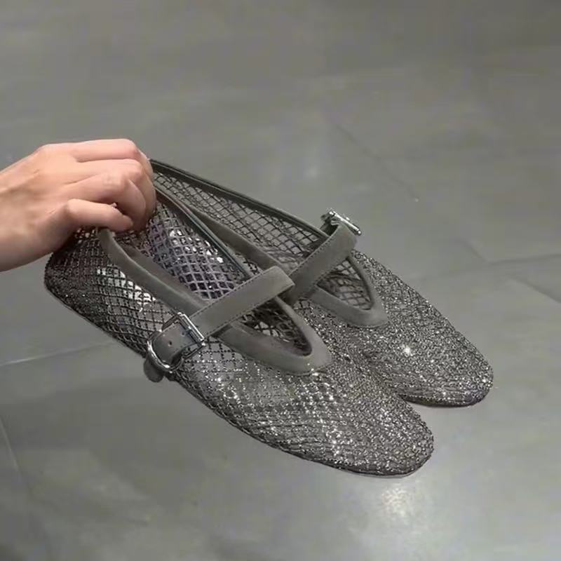 Hollow Rhinestone Baotou Sanda - Mule Slip On recension och pris