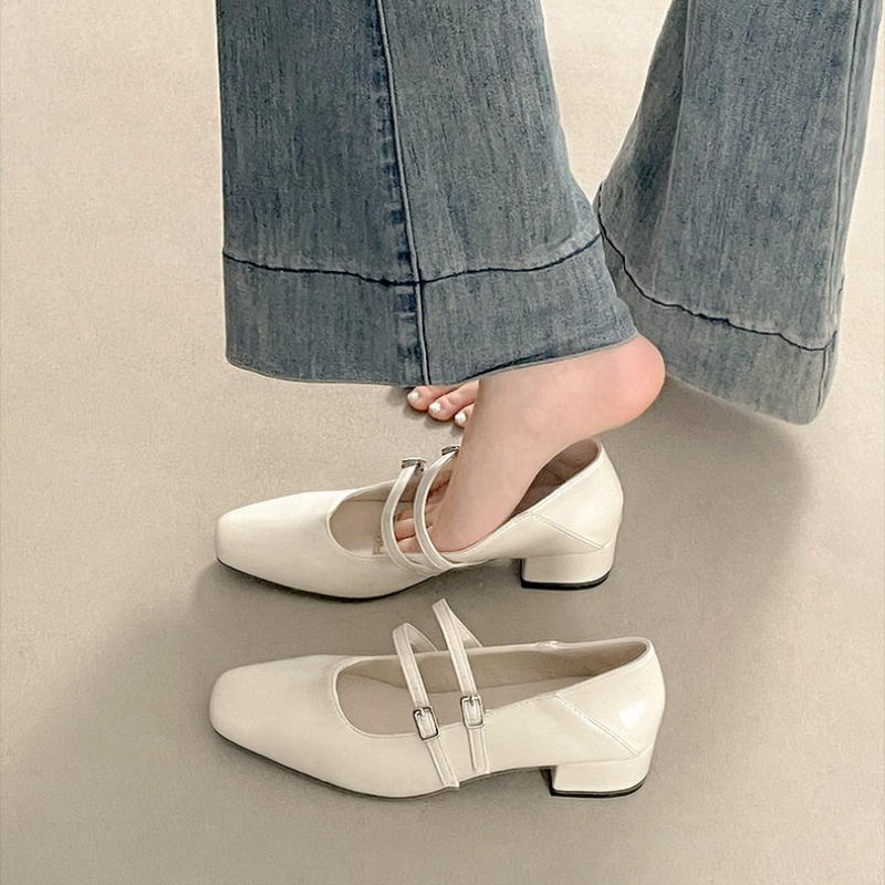 Square Toe Low Heel Women Silv - Shoes Women Pumps recension och pris