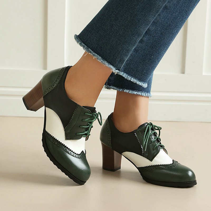 Vintage Two Tone Brogue Oxford - Women'S Xti Shoes recension och pris